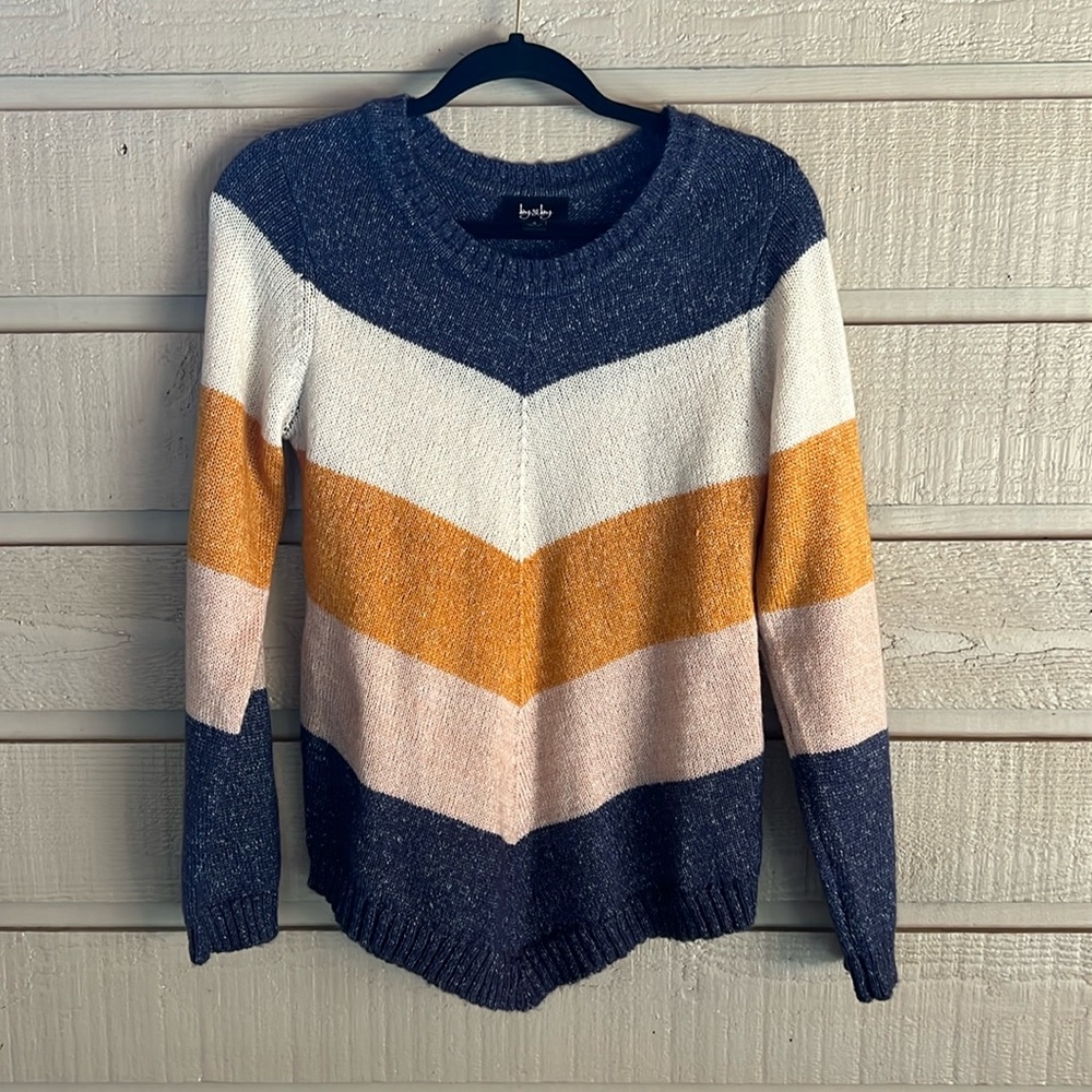 Striped asymmetrical oversized sweater relaxed By & By